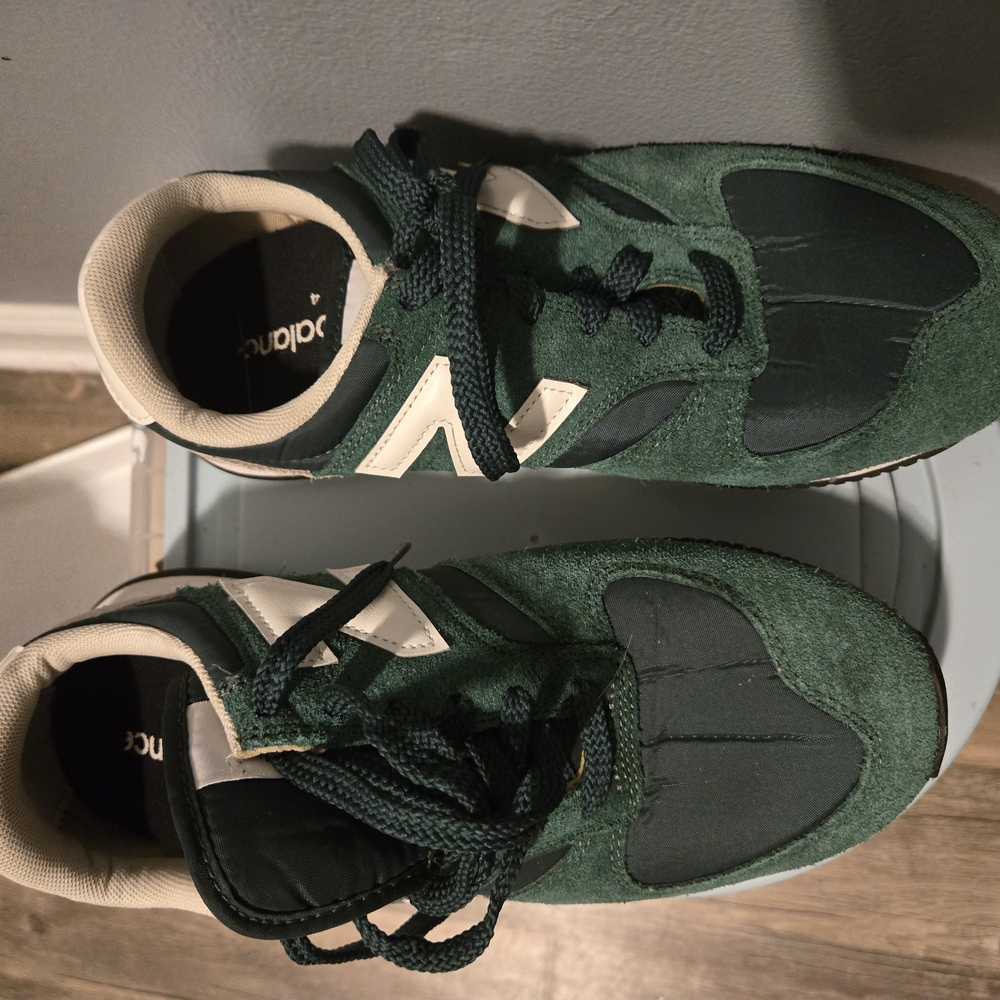 New Balance Green and White Athletic Shoes